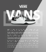 کفش اسنیکر مردانه مشکی سفید VANS مدل 5705 - Image 2