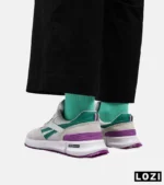 کفش کتانی سفید سبز بنفش REEBOK Unphased Pro مدل 5173 - Image 6