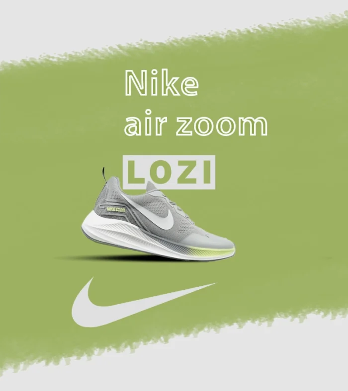 کفش کتانی مردانه و زنانه طوسی Nike air zoom مدل 4307 - Image 2