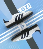 کفش کتانی مردانه و زنانه سامبا سفید سرمه ای ADIDAS Samba مدل 7005 - Image 2