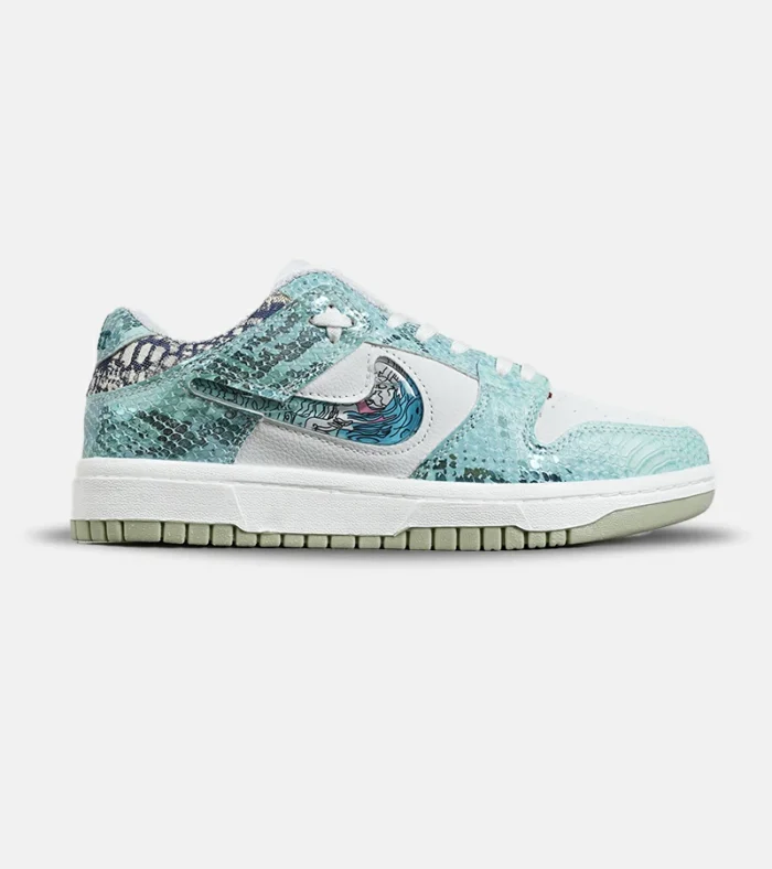 کفش کتانی مردانه و زنانه آبی سفید NIKE dunk low steam puppet مدل 7225 - Image 1