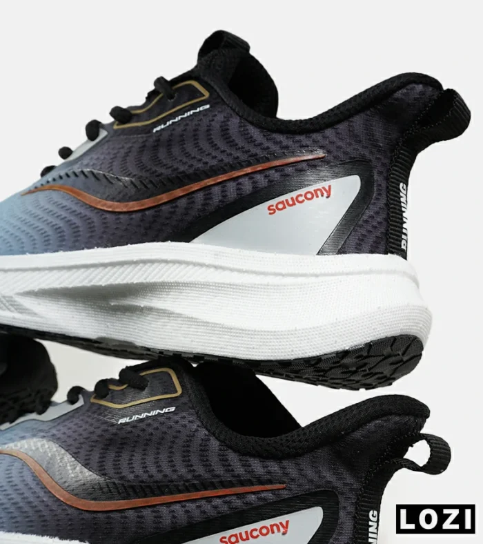 کفش کتانی طوسی آبی Saucony Ride Review مدل 7180 - Image 3