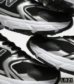 کفش کتانی مردانه و زنانه مشکی نقره ای NEW BALANCE 530 مدل 5508 - Image 10
