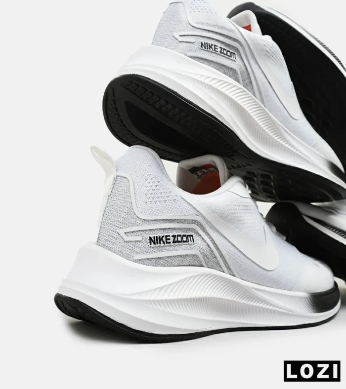 کفش کتانی مردانه و زنانه سفید مشکی Nike air zoom مدل 4543 - Image 7