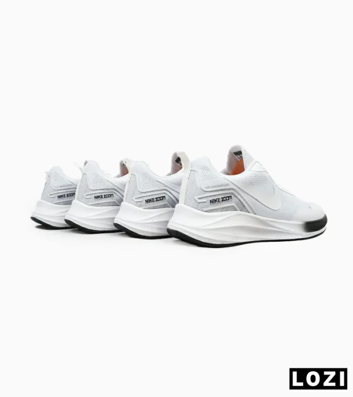کفش کتانی مردانه و زنانه سفید مشکی Nike air zoom مدل 4543 - Image 12
