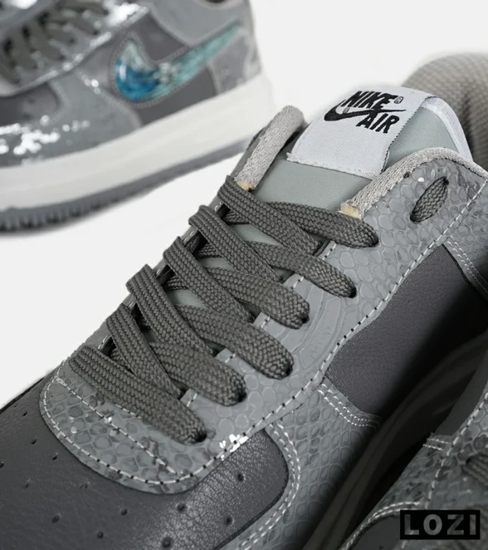 کفش کتانی مردانه و زنانه طوسی آبی NIKE dunk low steam puppet مدل 7220 - Image 7