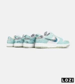 کفش کتانی مردانه و زنانه آبی سفید NIKE dunk low steam puppet مدل 7225 - Image 8