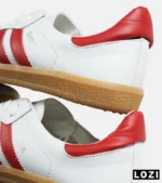 کفش کتانی مردانه و زنانه سامبا سفید قرمز ADIDAS Samba مدل 4233 - Image 3