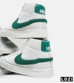 کفش کتانی ساقدار مردانه و زنانه سفید سبز Nike Blazer Low 77 مدل 5670 - Image 3