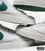 کفش کتانی ساقدار مردانه و زنانه سفید سبز Nike Blazer Low 77 مدل 5670 - Image 5