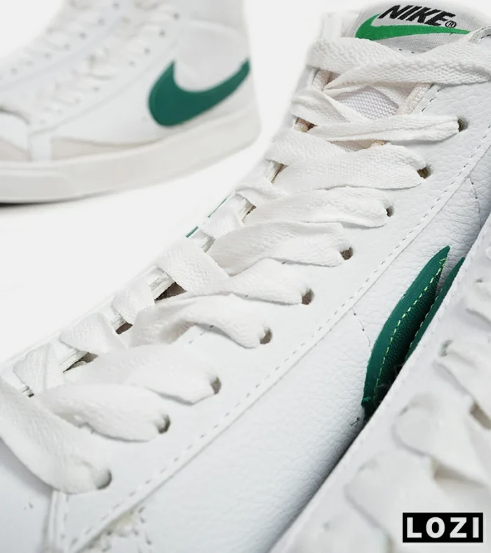 کفش کتانی ساقدار مردانه و زنانه سفید سبز Nike Blazer Low 77 مدل 5670 - Image 7