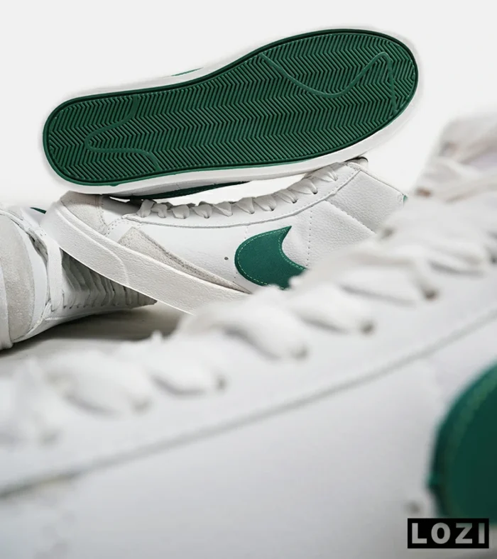 کفش کتانی ساقدار مردانه و زنانه سفید سبز Nike Blazer Low 77 مدل 5670 - Image 10