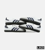 کفش کتانی مردانه و زنانه سامبا سفید سرمه ای ADIDAS Samba مدل 7005 - Image 3