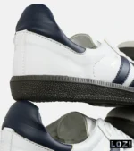کفش کتانی مردانه و زنانه سامبا سفید سرمه ای ADIDAS Samba مدل 7005 - Image 5