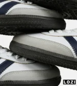 کفش کتانی مردانه و زنانه سامبا سفید سرمه ای ADIDAS Samba مدل 7005 - Image 6
