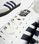 کفش کتانی مردانه و زنانه سامبا سفید سرمه ای ADIDAS Samba مدل 7005 - Image 8