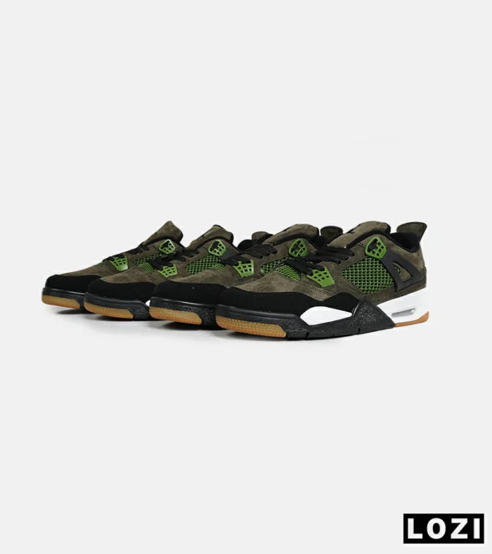 کتانی ساقدار زنانه و مردانه سبز زیتونی Nike air jordan 4 مدل 6469 - Image 6