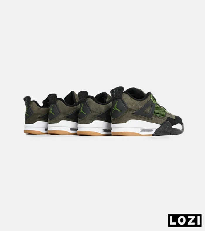 کتانی ساقدار زنانه و مردانه سبز زیتونی Nike air jordan 4 مدل 6469 - Image 8