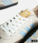 کفش کتانی مردانه و زنانه سامبا کرم آبی ADIDAS Samba مدل 7303 - Image 4