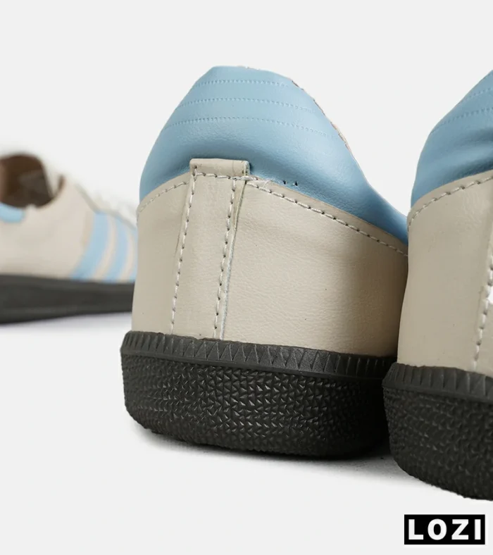 کفش کتانی مردانه و زنانه سامبا کرم آبی ADIDAS Samba مدل 7303 - Image 10
