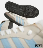 کفش کتانی مردانه و زنانه سامبا کرم آبی ADIDAS Samba مدل 7303 - Image 9