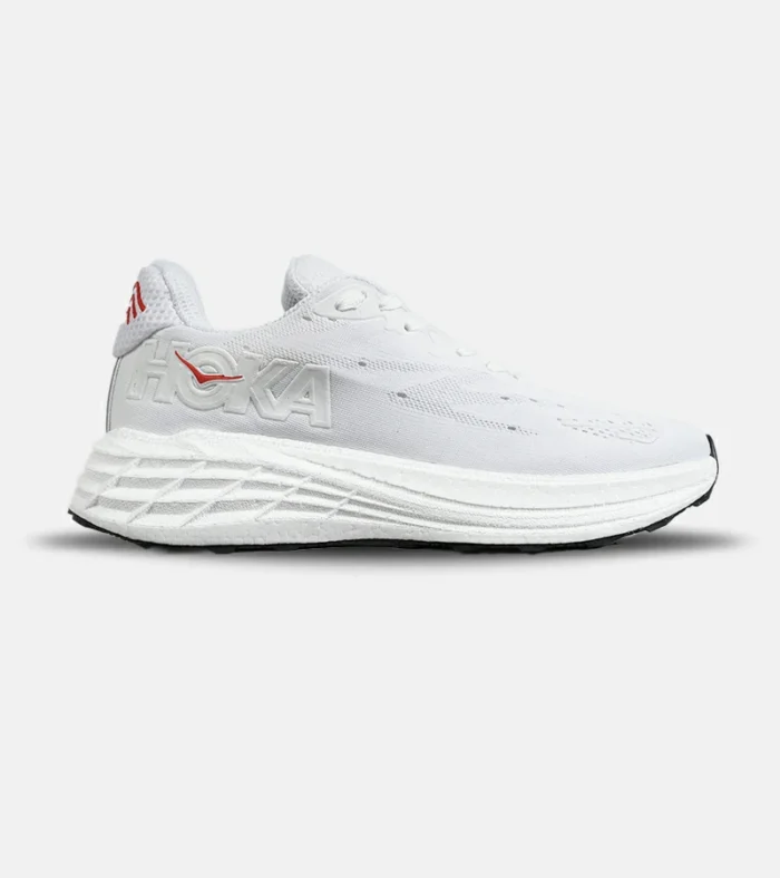 کفش کتانی سفید قرمز HOKA مدل 7339 - Image 1