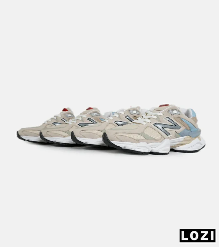 کفش کتانی مردانه و زنانه کرم آبی NEW BALANCE 9060 مدل 7314 - Image 6