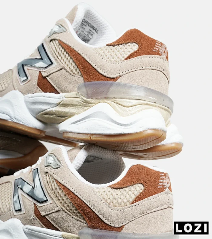 کفش کتانی مردانه و زنانه کرم قهوه ای NEW BALANCE 9060 مدل 7312 - Image 3