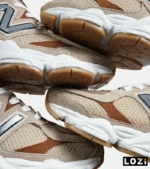 کفش کتانی مردانه و زنانه کرم قهوه ای NEW BALANCE 9060 مدل 7312 - Image 5