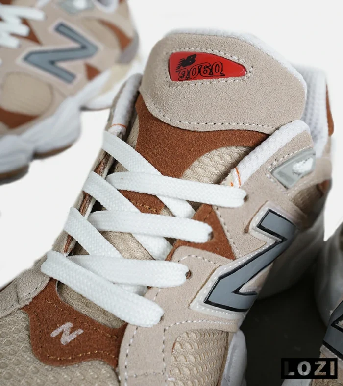 کفش کتانی مردانه و زنانه کرم قهوه ای NEW BALANCE 9060 مدل 7312 - Image 7
