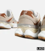 کفش کتانی مردانه و زنانه کرم قهوه ای NEW BALANCE 9060 مدل 7312 - Image 9