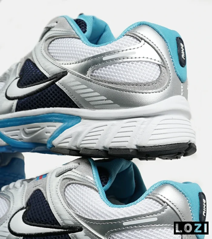 کفش کتانی مردانه و زنانه سفید نقره ای سرمه ای نایک NIKE v5 RNR مدل 7331 - Image 3