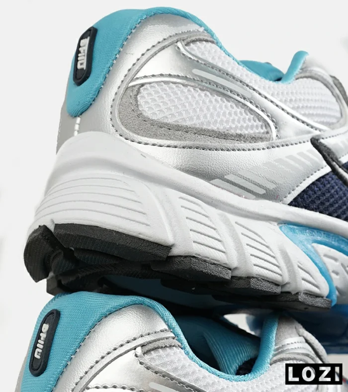 کفش کتانی مردانه و زنانه سفید نقره ای سرمه ای نایک NIKE v5 RNR مدل 7331 - Image 4