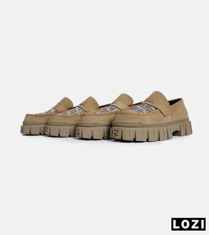 کفش مردانه چرمی سبز FENDI مدل 6793 - Image 6
