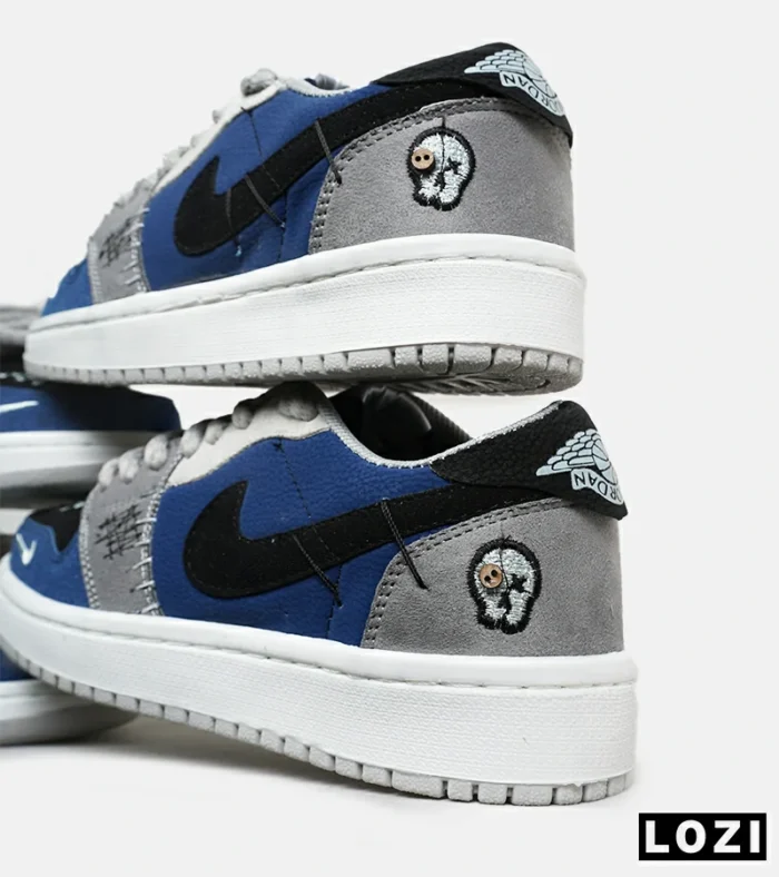 کفش کتانی مردانه و زنانه آبی طوسی نایک NIKE jordan Vodoo مدل 6328 - Image 3