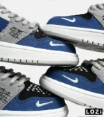 کفش کتانی مردانه و زنانه آبی طوسی نایک NIKE jordan Vodoo مدل 6328 - Image 5