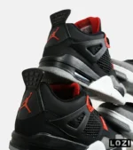 کتانی ساقدار زنانه و مردانه مشکی طوسی قرمز Nike air jordan 4 مدل 6473 - Image 4