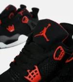 کتانی ساقدار زنانه و مردانه مشکی طوسی قرمز Nike air jordan 4 مدل 6473 - Image 7