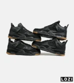 کتانی ساقدار زنانه و مردانه مشکی کرم Nike air jordan 4 مدل 6468 - Image 2