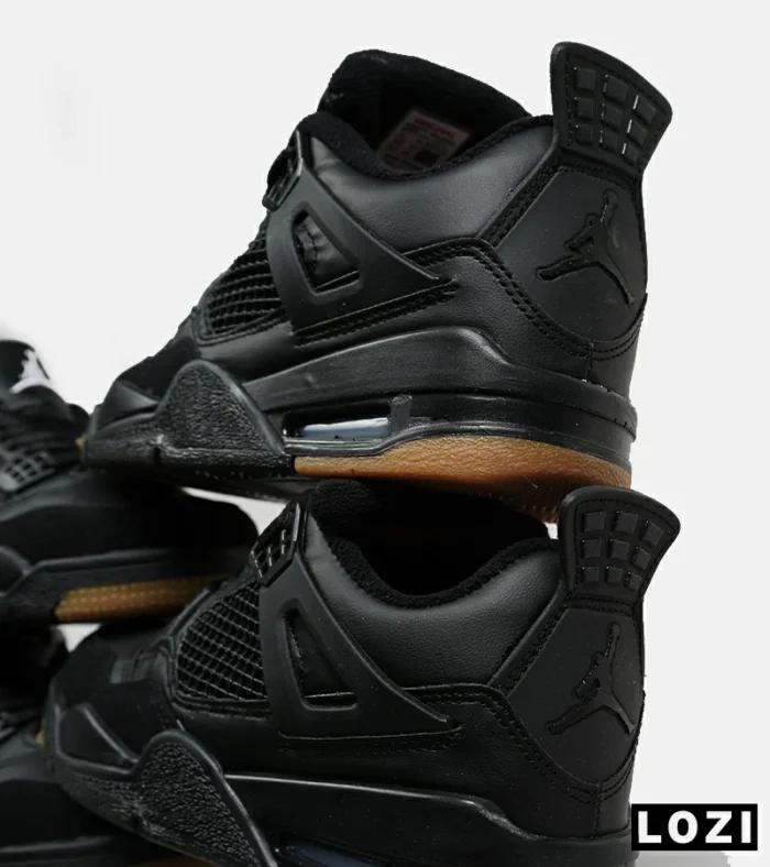 کتانی ساقدار زنانه و مردانه مشکی کرم Nike air jordan 4 مدل 6468 - Image 3