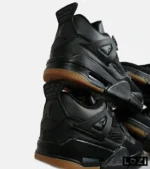 کتانی ساقدار زنانه و مردانه مشکی کرم Nike air jordan 4 مدل 6468 - Image 4