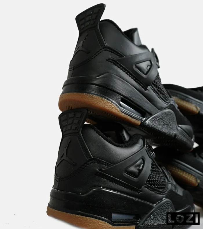 کتانی ساقدار زنانه و مردانه مشکی کرم Nike air jordan 4 مدل 6468 - Image 4
