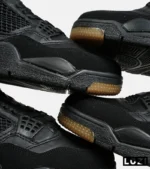 کتانی ساقدار زنانه و مردانه مشکی کرم Nike air jordan 4 مدل 6468 - Image 5
