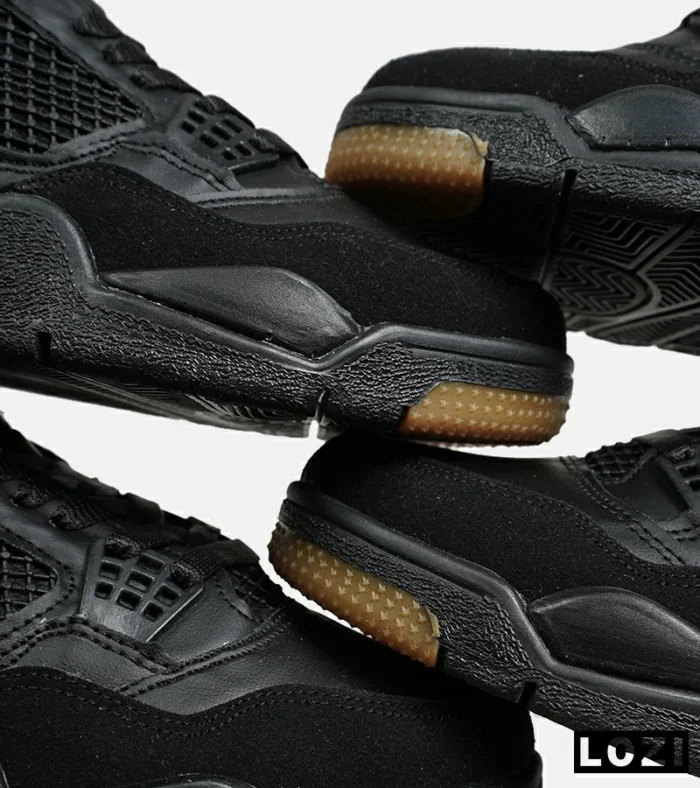 کتانی ساقدار زنانه و مردانه مشکی کرم Nike air jordan 4 مدل 6468 - Image 5