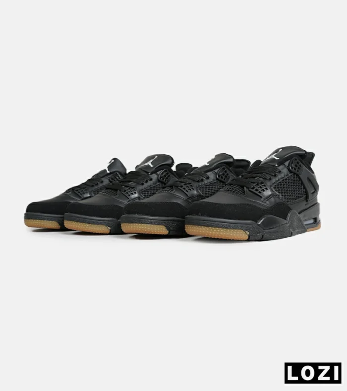 کتانی ساقدار زنانه و مردانه مشکی کرم Nike air jordan 4 مدل 6468 - Image 6