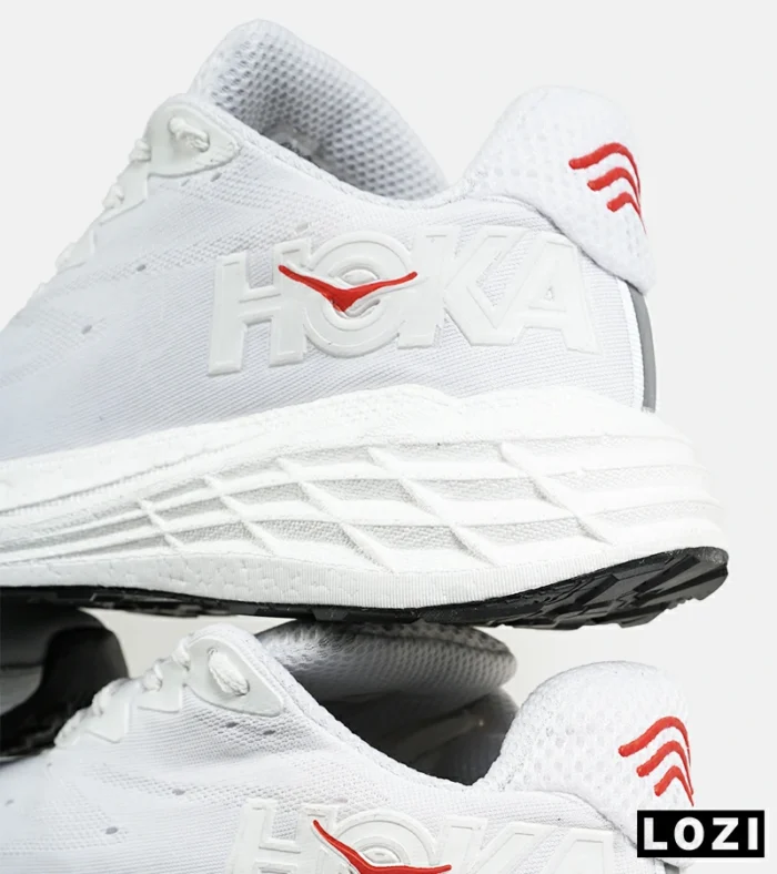 کفش کتانی سفید قرمز HOKA مدل 7339 - Image 3