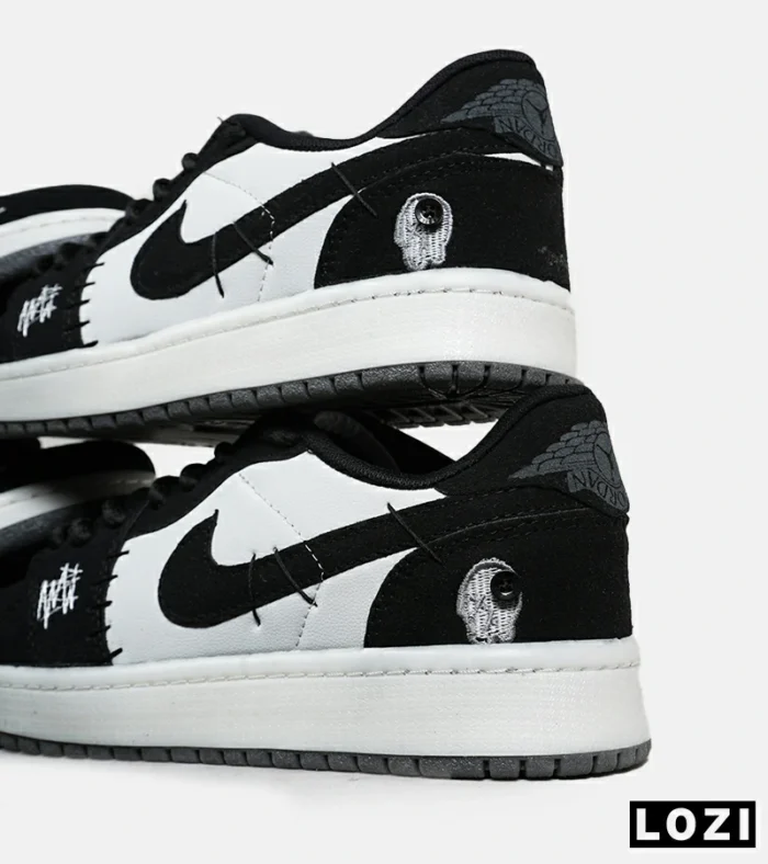 کفش کتانی مردانه و زنانه سفید مشکی نایک NIKE jordan Vodoo مدل 6195 - Image 3