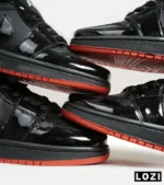کفش کتانی مردانه مشکی نایک NIKE jordan 1 مدل 5775 - Image 9