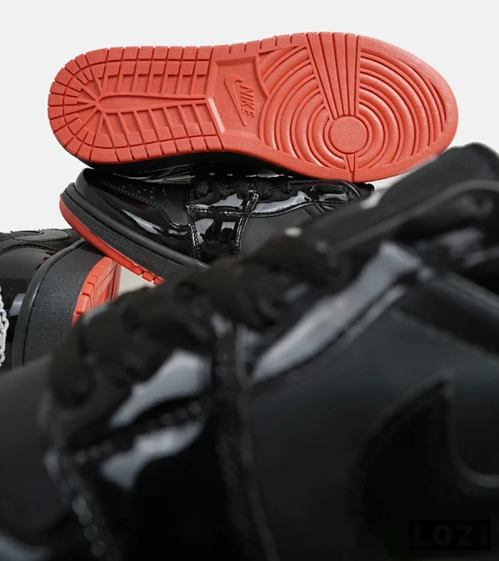 کفش کتانی مردانه مشکی نایک NIKE jordan 1 مدل 5775 - Image 4