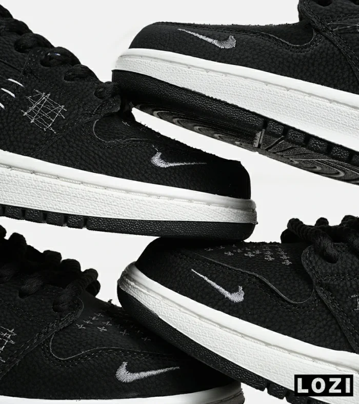 کفش کتانی مردانه و زنانه مشکی سفید نایک NIKE jordan Vodoo مدل 6633 - Image 5